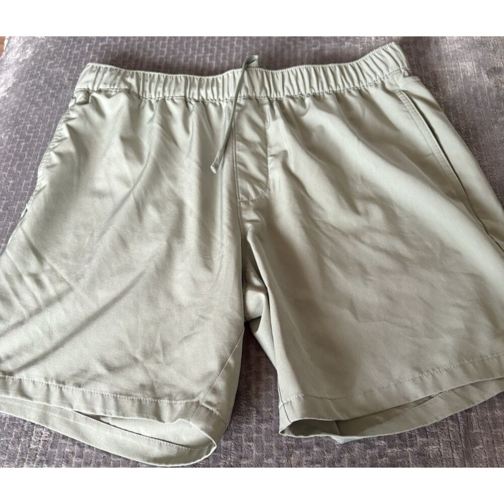 01. Algo Men's medium Performance Gym Casual Stretch Shorts Pockets Drawstring